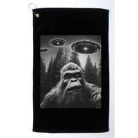 Bigfoot Sasquatch Alien Ufo Golf Towel