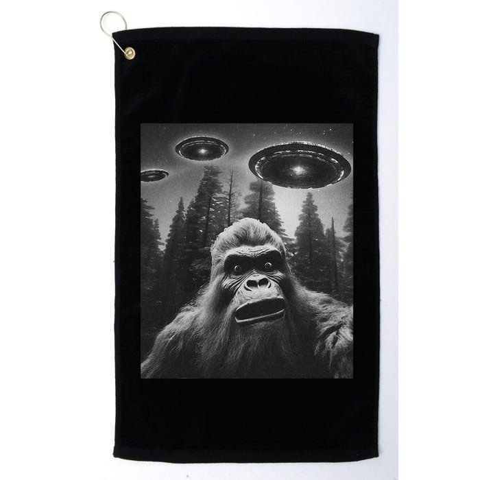 Bigfoot Sasquatch Alien Ufo Golf Towel