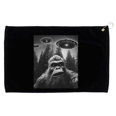 Bigfoot Sasquatch Alien Ufo Grommeted Golf Towel