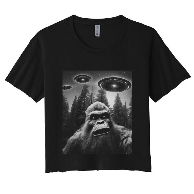 Bigfoot Sasquatch Alien Ufo Crop Top