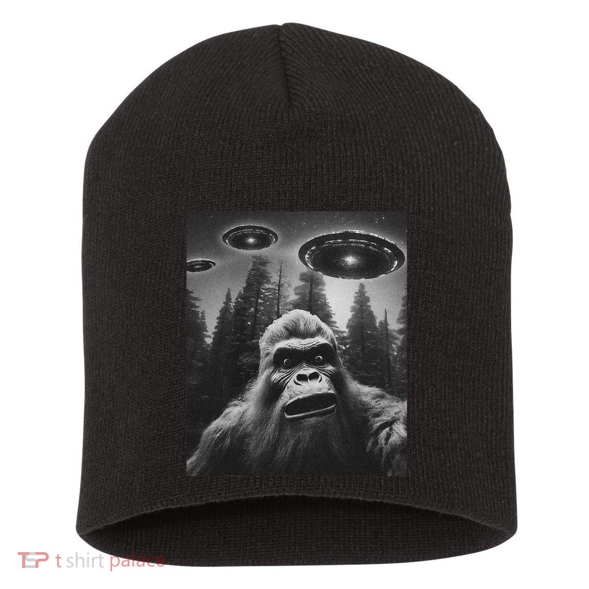Bigfoot Sasquatch Alien Ufo Short Acrylic Beanie
