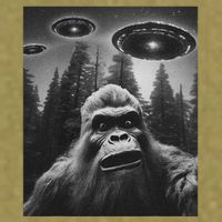 Bigfoot Sasquatch Alien Ufo Garment-Dyed Women's Muscle Tee