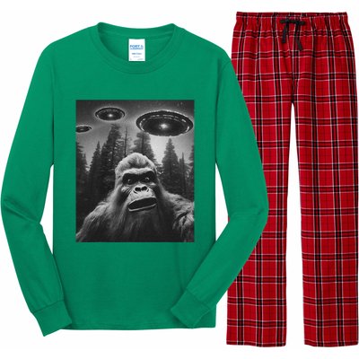 Bigfoot Sasquatch Alien Ufo Long Sleeve Pajama Set