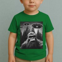 Bigfoot Sasquatch Alien Ufo Toddler T-Shirt