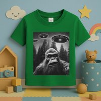 Bigfoot Sasquatch Alien Ufo Toddler T-Shirt