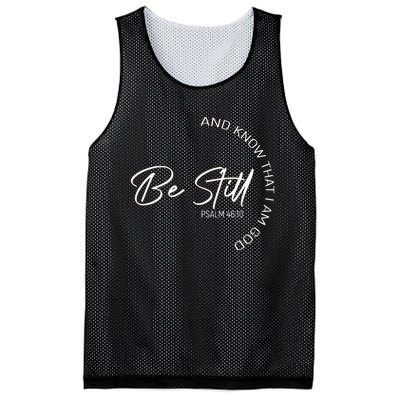 Be Still And Know That I Am God Christian Mesh Reversible Basketball Jersey Tank