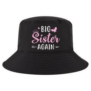 Big Sister Again Sibling Older Daughter Arrow Butterflies Cool Comfort Performance Bucket Hat