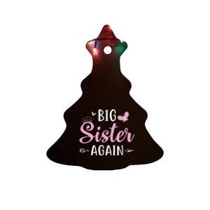 Big Sister Again Sibling Older Daughter Arrow Butterflies Ceramic Tree Ornament