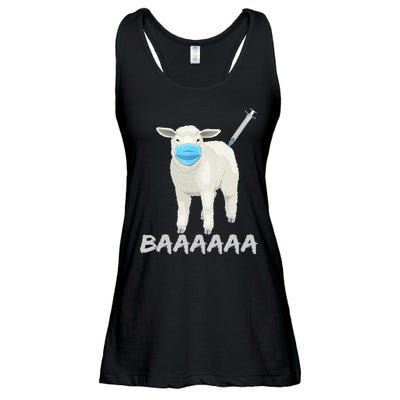 Baaaa Sheeple Anti Mask & Vaccine Ladies Essential Flowy Tank