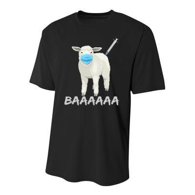 Baaaa Sheeple Anti Mask & Vaccine Youth Performance Sprint T-Shirt