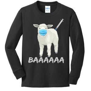 Baaaa Sheeple Anti Mask & Vaccine Kids Long Sleeve Shirt