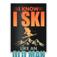 Best Ski Art For Grandpa Skiing Nordic Skier Skiing Gift Poster