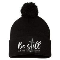 Be Still And Know That I Am God Psalm 46 10 Pom Pom 12in Knit Beanie