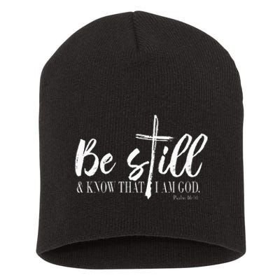 Be Still And Know That I Am God Psalm 46 10 Short Acrylic Beanie