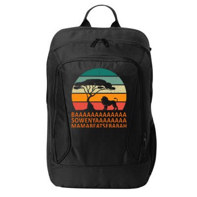 Baaa Sowenyaaa African King Lion African Savana Lion City Backpack