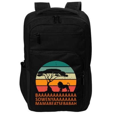 Baaa Sowenyaaa African King Lion African Savana Lion Impact Tech Backpack