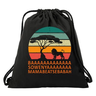 Baaa Sowenyaaa African King Lion African Savana Lion Drawstring Bag