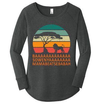 Baaa Sowenyaaa African King Lion African Savana Lion Women's Perfect Tri Tunic Long Sleeve Shirt