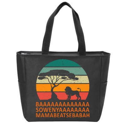 Baaa Sowenyaaa African King Lion African Savana Lion Zip Tote Bag