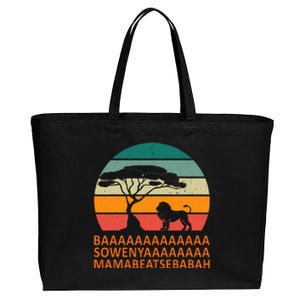 Baaa Sowenyaaa African King Lion African Savana Lion Cotton Canvas Jumbo Tote