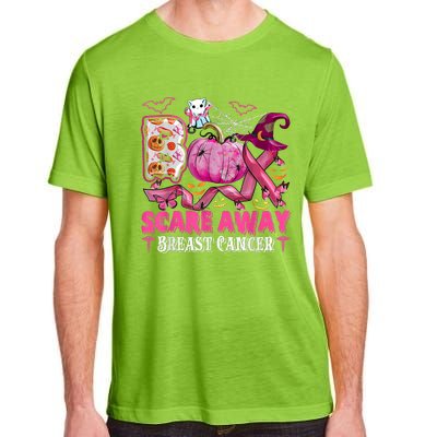 Boo Scare Away Breast Cancer Pink Ribbon Spider Halloween Adult ChromaSoft Performance T-Shirt