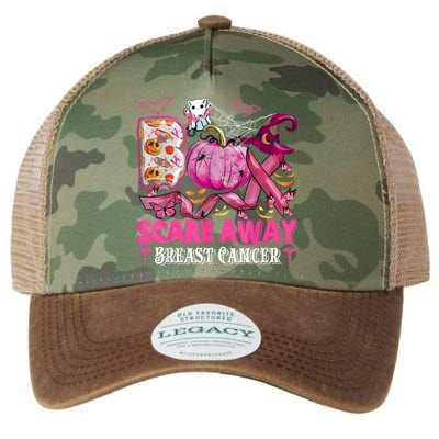 Boo Scare Away Breast Cancer Pink Ribbon Spider Halloween Legacy Tie Dye Trucker Hat