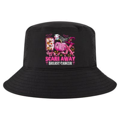 Boo Scare Away Breast Cancer Pink Ribbon Spider Halloween Cool Comfort Performance Bucket Hat