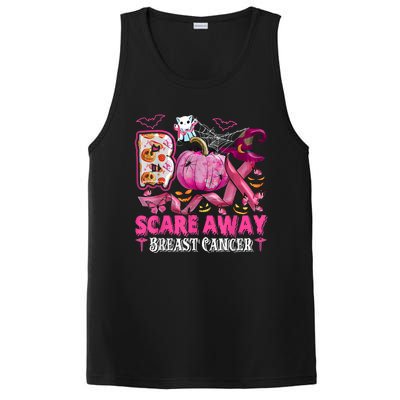 Boo Scare Away Breast Cancer Pink Ribbon Spider Halloween PosiCharge Competitor Tank