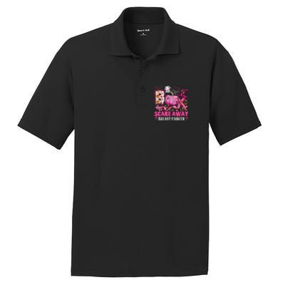 Boo Scare Away Breast Cancer Pink Ribbon Spider Halloween PosiCharge RacerMesh Polo