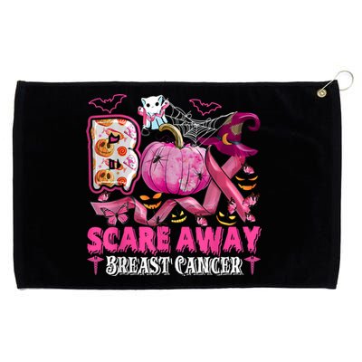 Boo Scare Away Breast Cancer Pink Ribbon Spider Halloween Grommeted Golf Towel