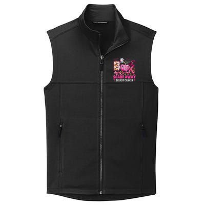 Boo Scare Away Breast Cancer Pink Ribbon Spider Halloween Collective Smooth Fleece Vest