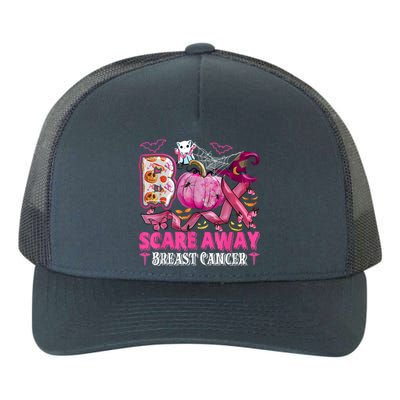 Boo Scare Away Breast Cancer Pink Ribbon Spider Halloween Yupoong Adult 5-Panel Trucker Hat