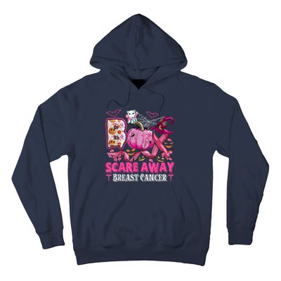 Boo Scare Away Breast Cancer Pink Ribbon Spider Halloween Hoodie