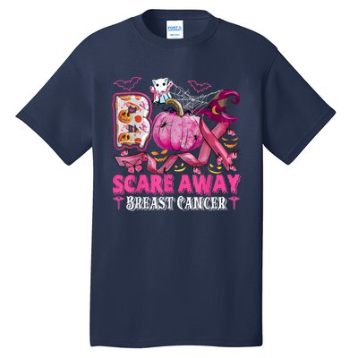 Boo Scare Away Breast Cancer Pink Ribbon Spider Halloween Tall T-Shirt