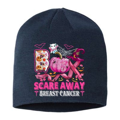 Boo Scare Away Breast Cancer Pink Ribbon Spider Halloween Sustainable Beanie