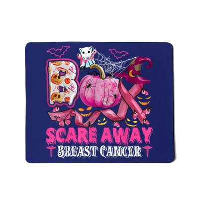 Boo Scare Away Breast Cancer Pink Ribbon Spider Halloween Mousepad