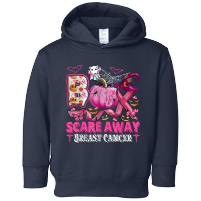 Boo Scare Away Breast Cancer Pink Ribbon Spider Halloween Toddler Hoodie