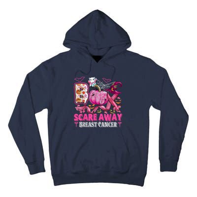 Boo Scare Away Breast Cancer Pink Ribbon Spider Halloween Tall Hoodie