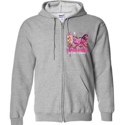 Boo Scare Away Breast Cancer Pink Ribbon Spider Halloween Full Zip Hoodie