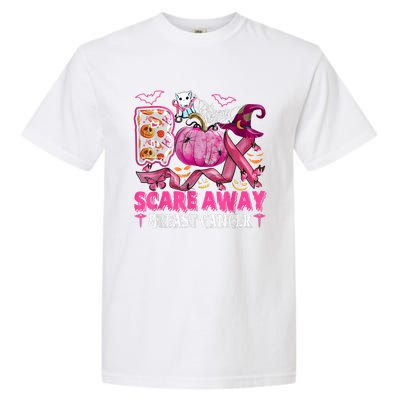 Boo Scare Away Breast Cancer Pink Ribbon Spider Halloween Garment-Dyed Heavyweight T-Shirt