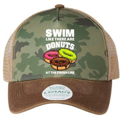Best Swimming Art For Swimmer Donut Lover Swimming Legacy Tie Dye Trucker Hat