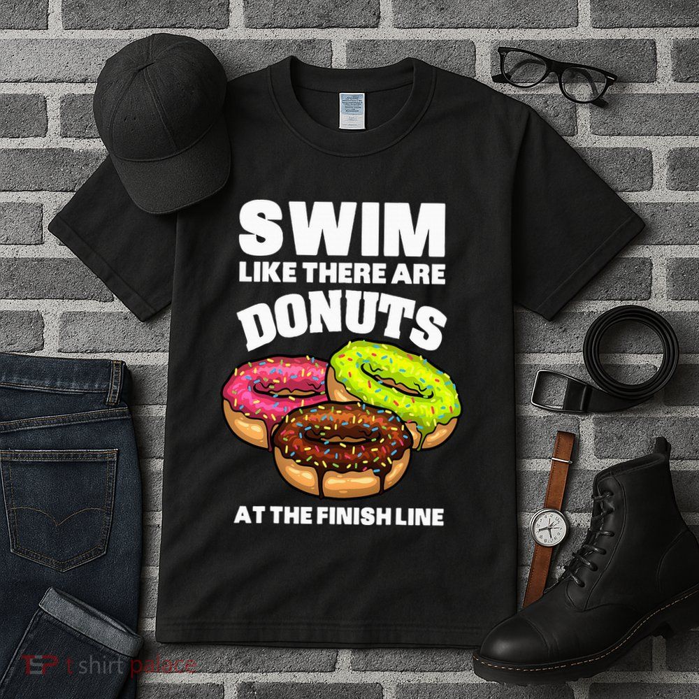 Best Swimming Art For Swimmer Donut Lover Swimming Tall T-Shirt