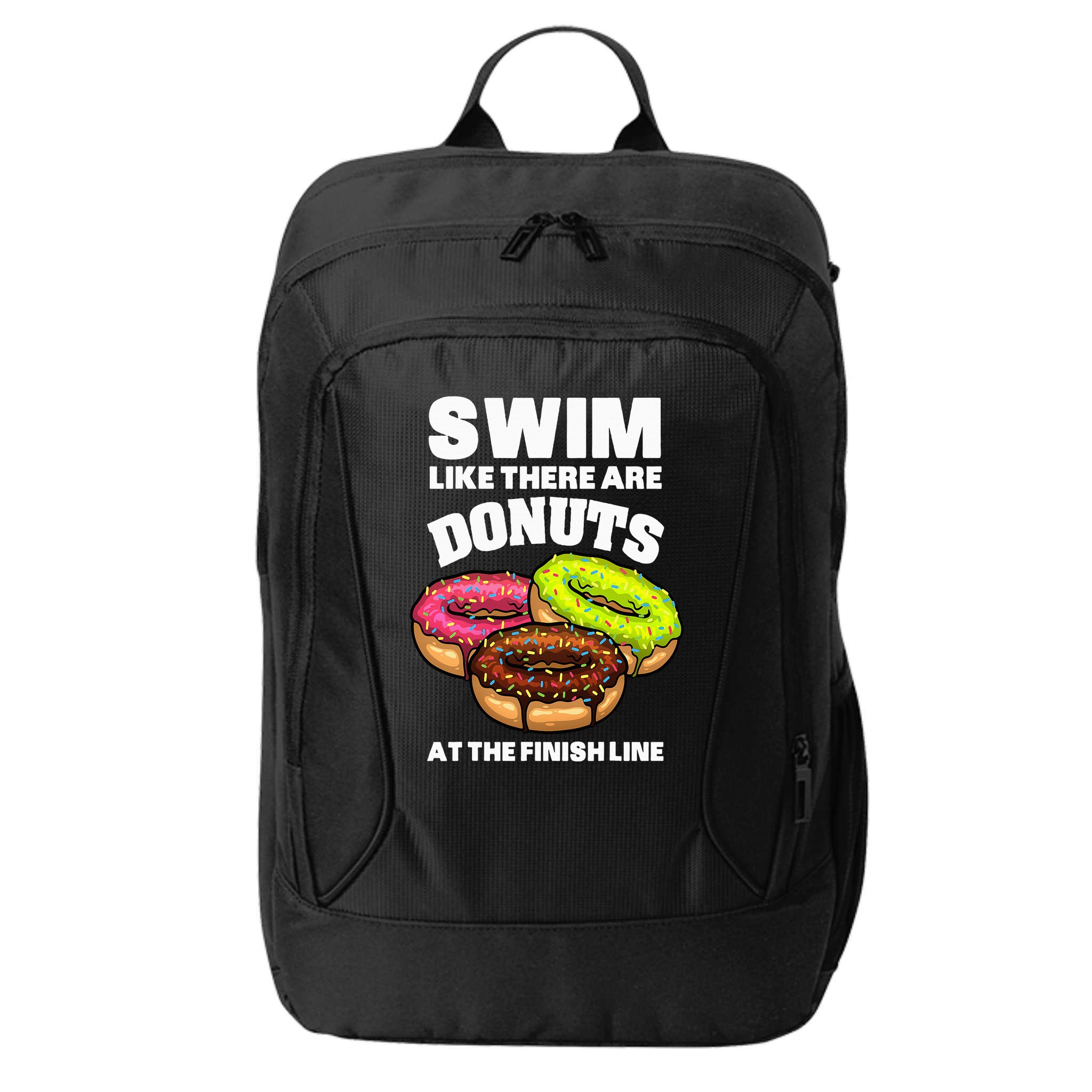 Best Swimming Art For Swimmer Donut Lover Swimming City Backpack