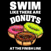 Best Swimming Art For Swimmer Donut Lover Swimming 7-Panel Snapback Hat
