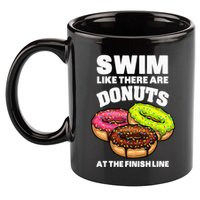 Best Swimming Art For Swimmer Donut Lover Swimming 11oz C Handle Ceramic Mug