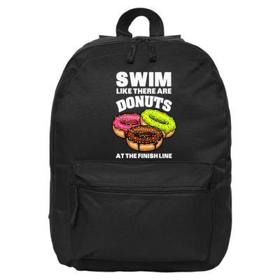 Best Swimming Art For Swimmer Donut Lover Swimming 16 in Basic Backpack