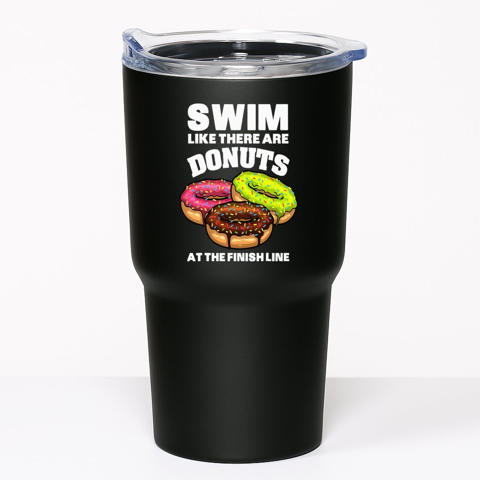 Best Swimming Art For Swimmer Donut Lover Swimming Tumbler