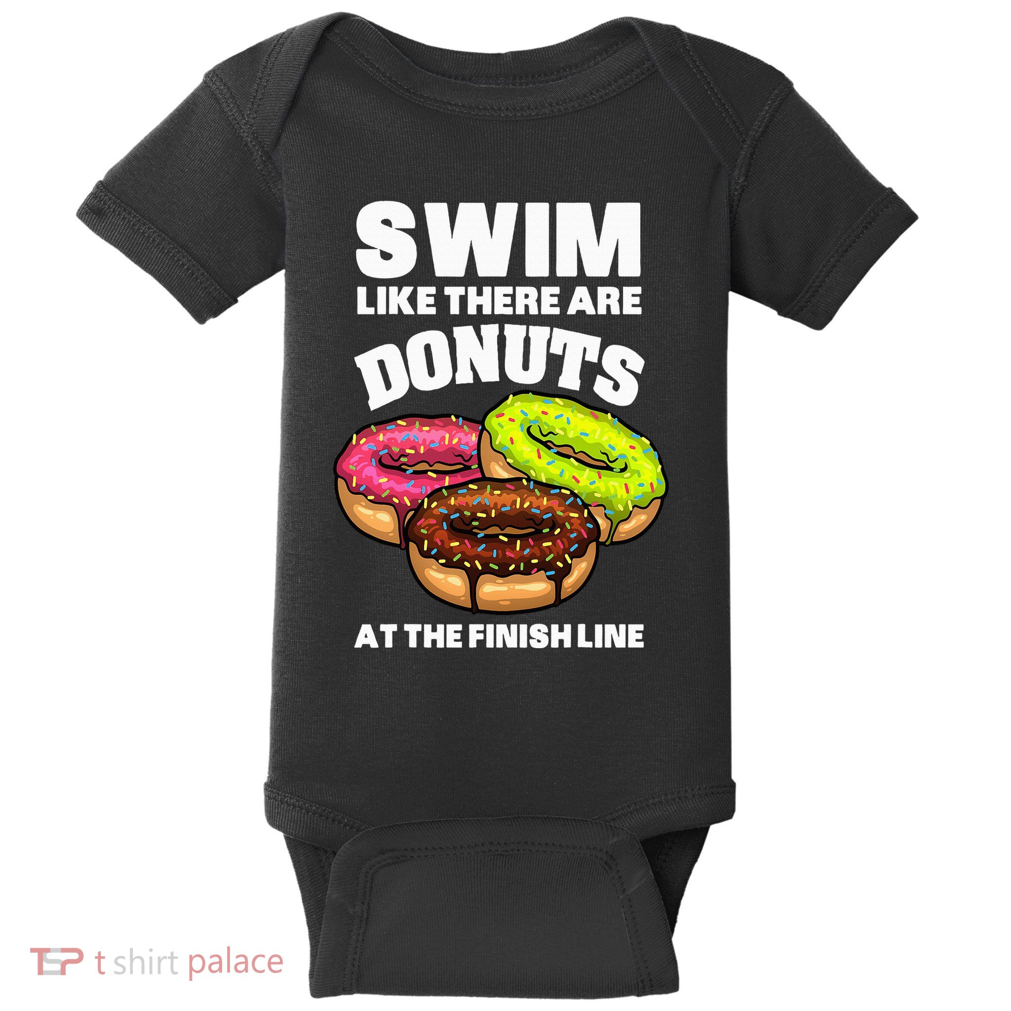 Best Swimming Art For Swimmer Donut Lover Swimming Baby Bodysuit