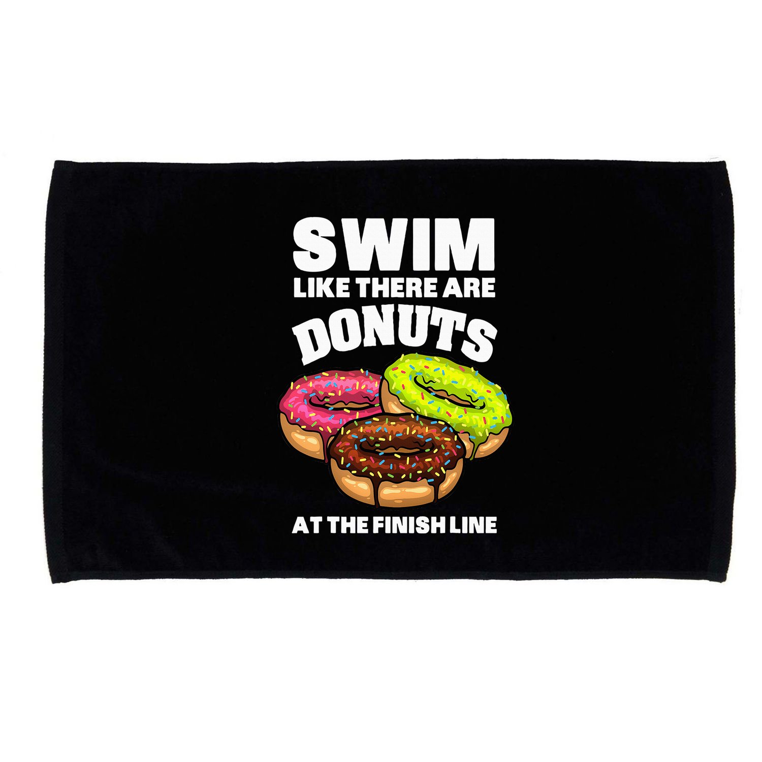 Best Swimming Art For Swimmer Donut Lover Swimming Microfiber Hand Towel