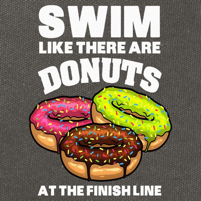 Best Swimming Art For Swimmer Donut Lover Swimming Cotton Canvas Backpack